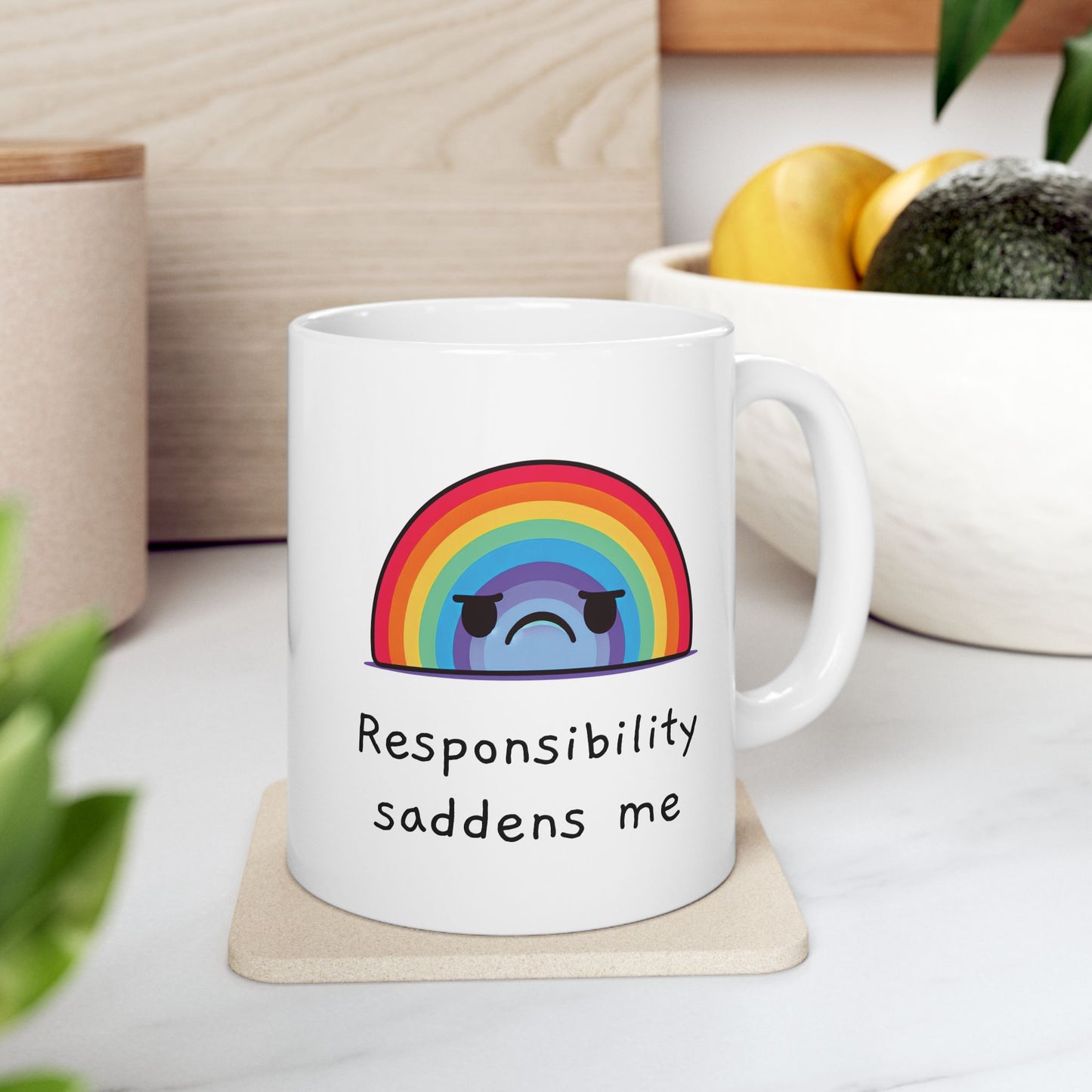 Sad Responsibility Rainbow Mug
