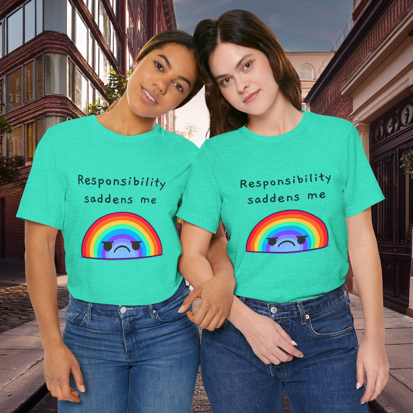Sad Responsibilities Rainbow Tee