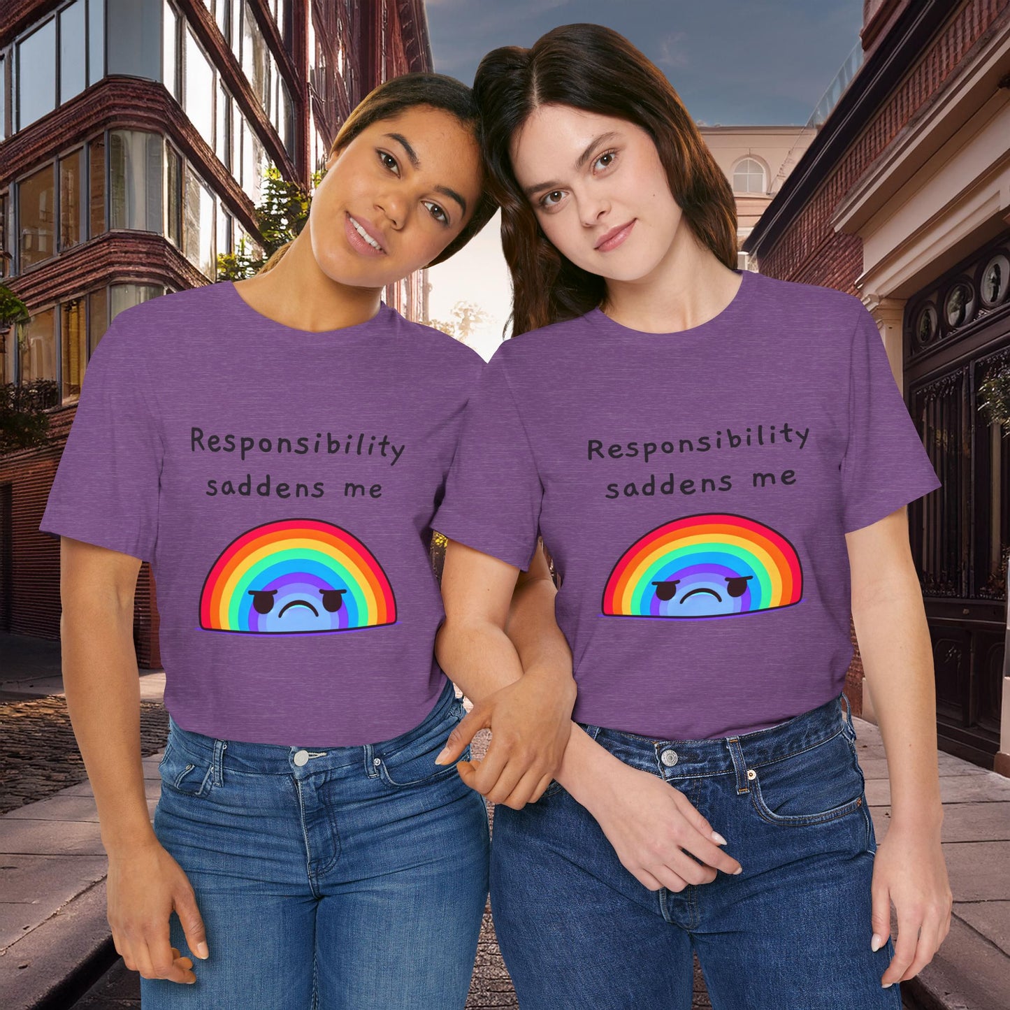 Sad Responsibilities Rainbow Tee