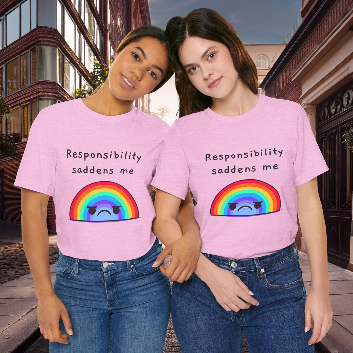 Sad Responsibilities Rainbow Tee