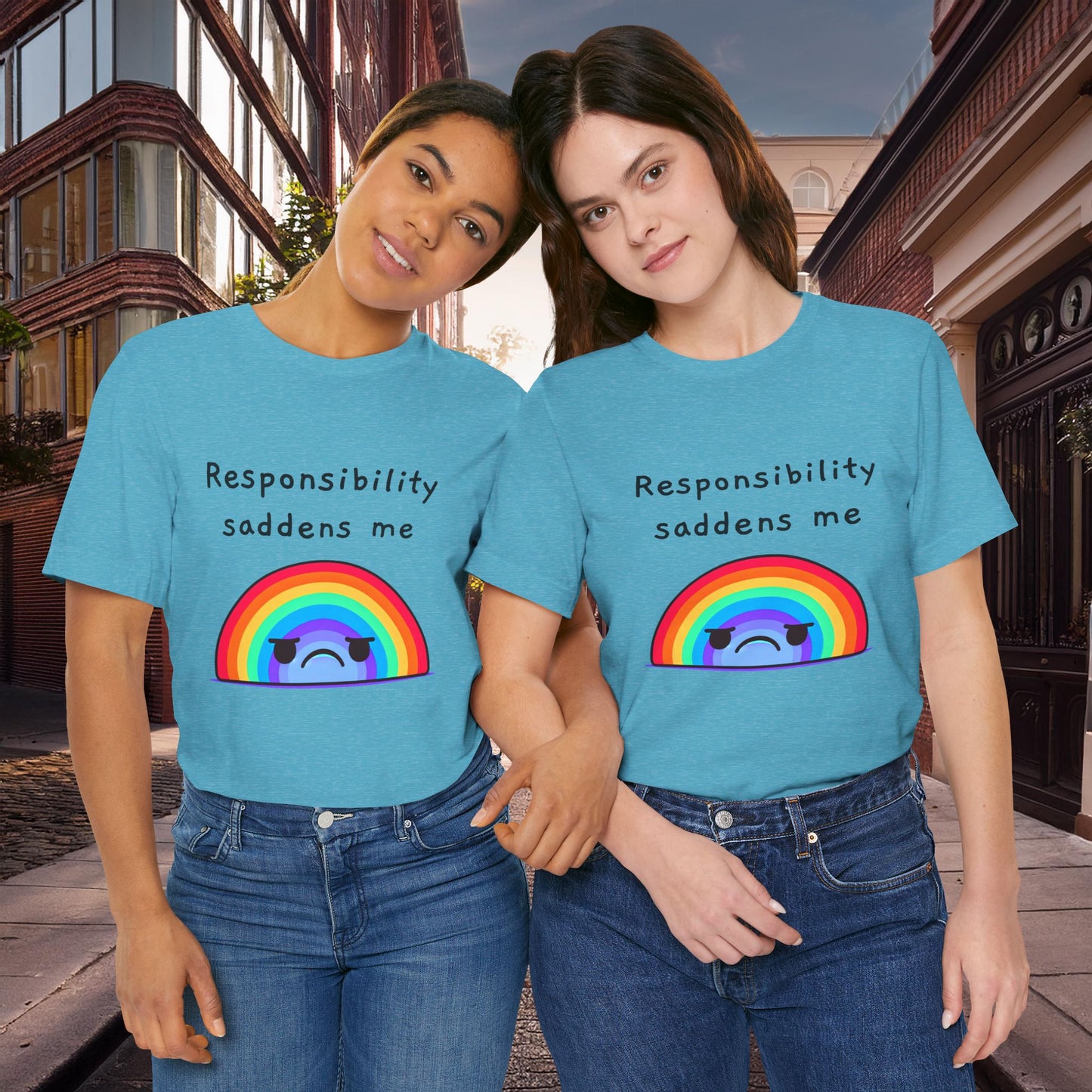 Sad Responsibilities Rainbow Tee