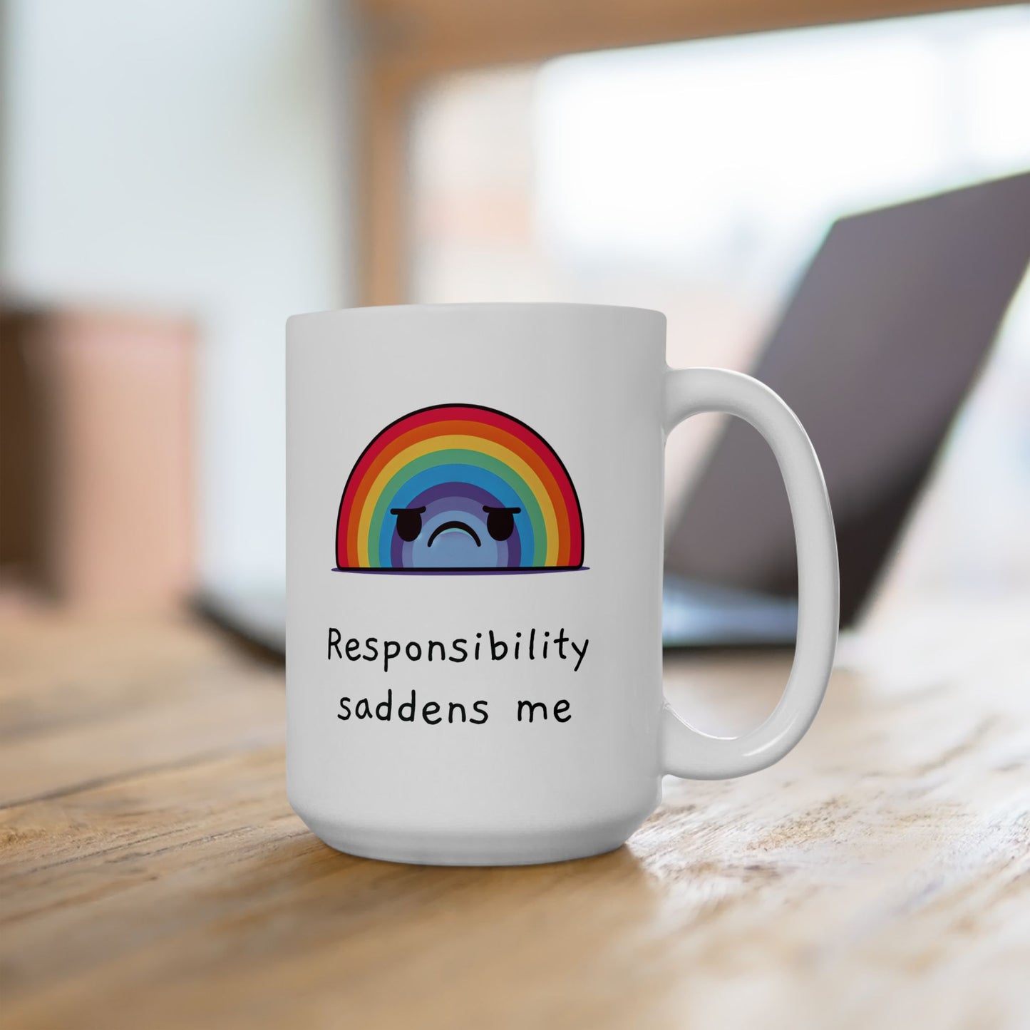 Sad Responsibility Rainbow Mug