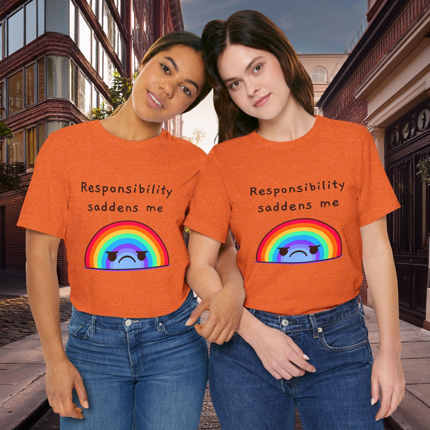 Sad Responsibilities Rainbow Tee