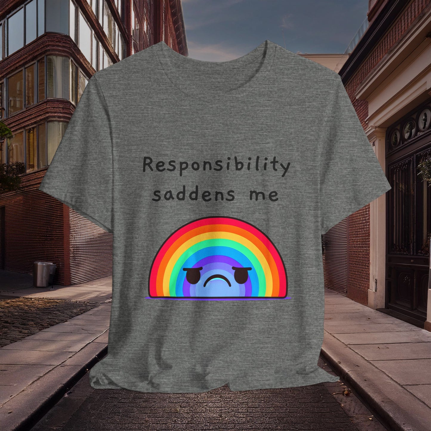 Sad Responsibilities Rainbow Tee