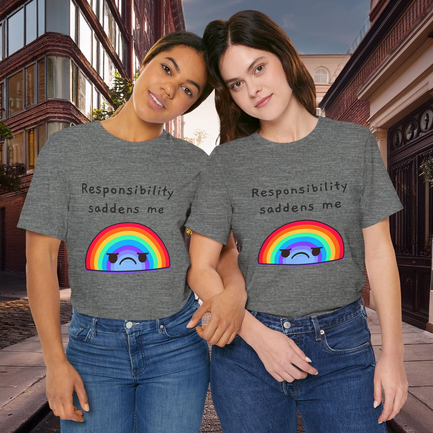 Sad Responsibilities Rainbow Tee