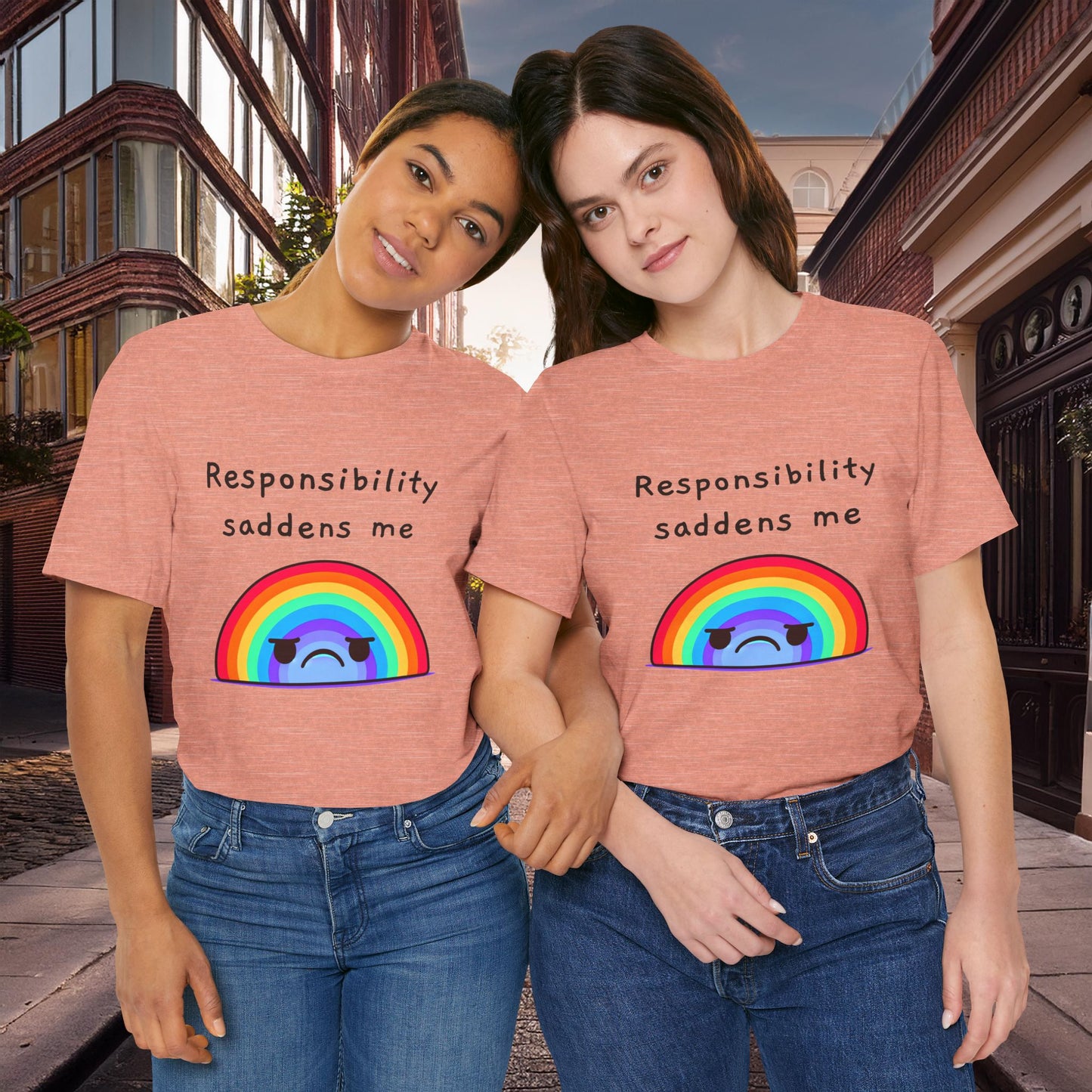 Sad Responsibilities Rainbow Tee