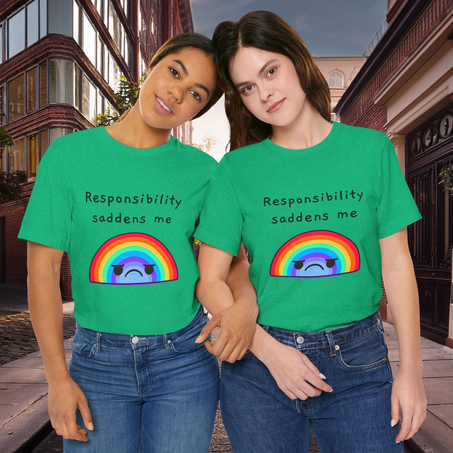 Sad Responsibilities Rainbow Tee